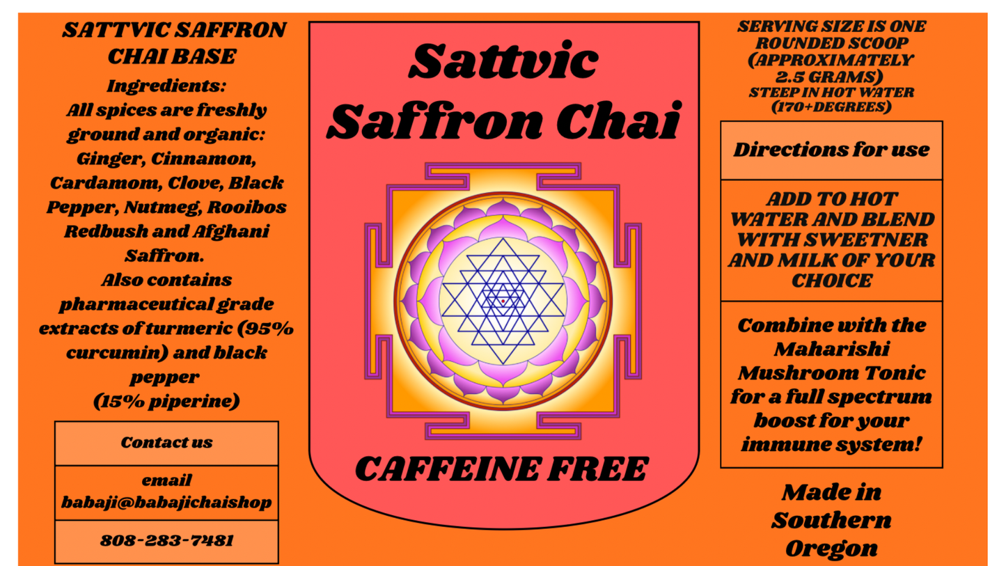 Sattvic Saffron Medicinal Chai